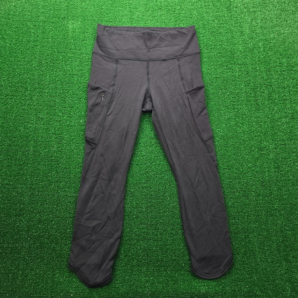 Athleta Contender High-Rise Pocket Capri Leggings Womens Small Black Gym Casual